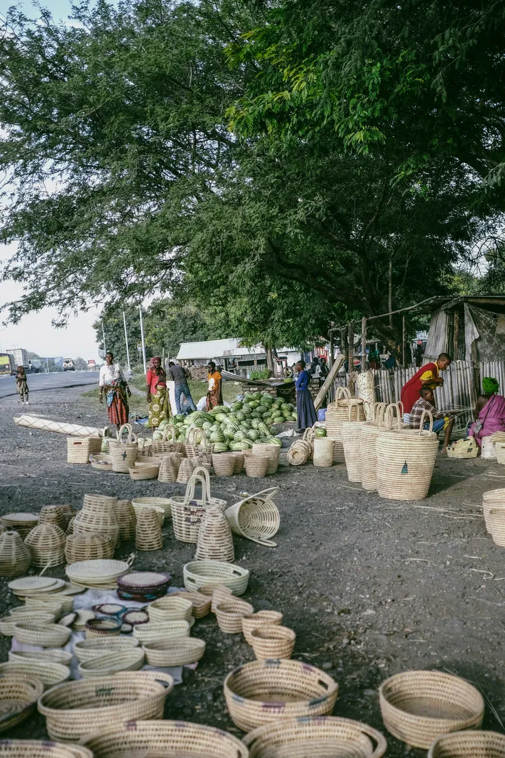 Roadside market on the way into Arusha